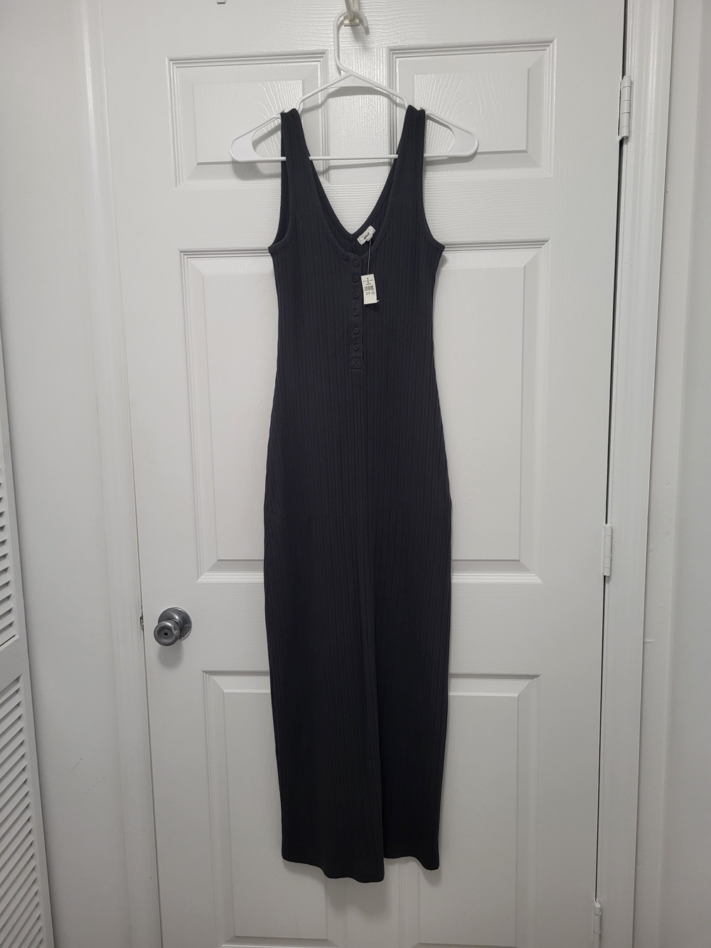 Aerie American Eagle AE Gray Henley Maxi Dress XS NWT